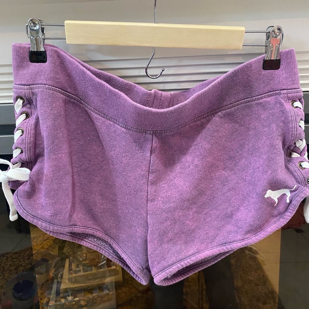 Pink Victoria’s Secret Terrycyloth Purple Shorts -M